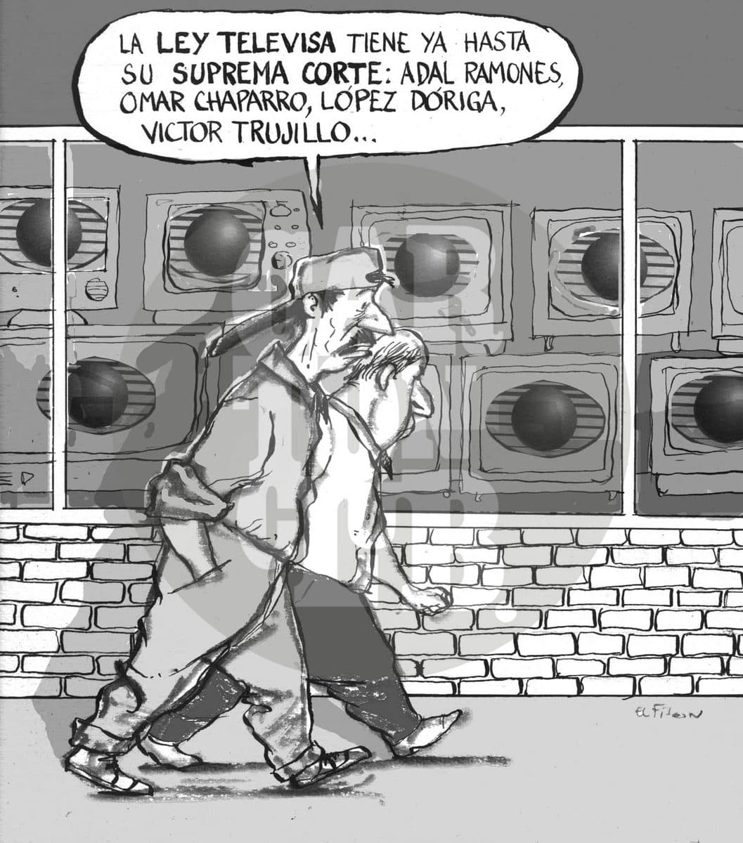 Una ley muy avanzada, cartón de El Fisgón