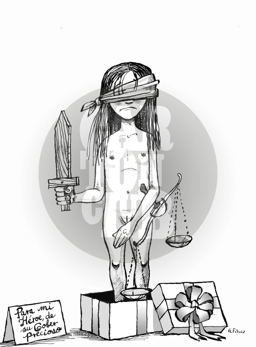 Una niñita para Kamel, cartón de El Fisgón