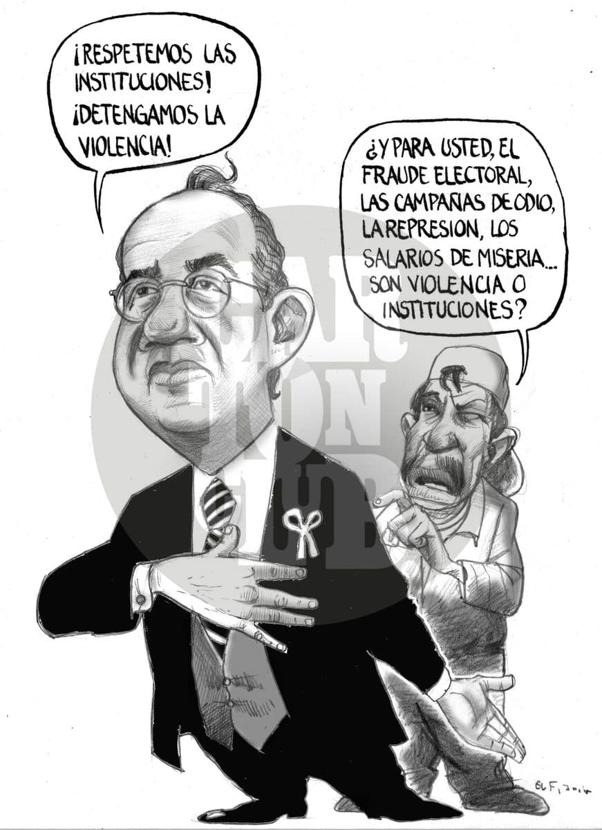 Una sola pregunta, cartón de El Fisgón