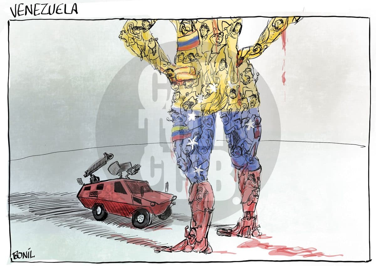 Venezuela de Pie, cartón de Bonil