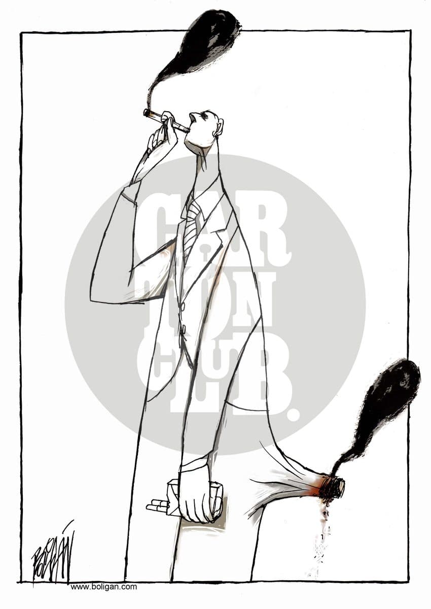Vicio, cartón de Ángel Boligán