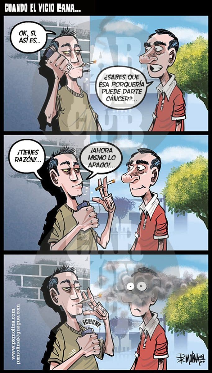 Vicios..., cartón de PxMolina