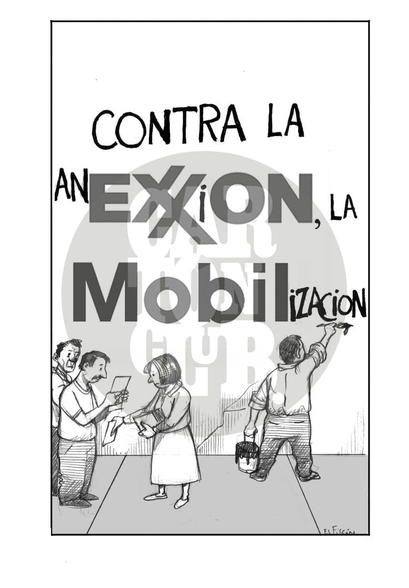 vienen las multinacionales, cartón de El Fisgón