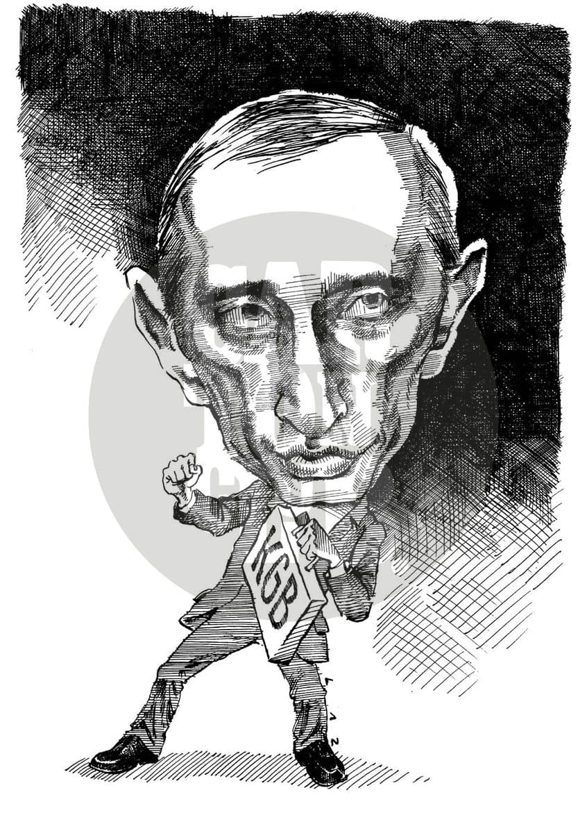 Vladimir Putin, cartón de Laz