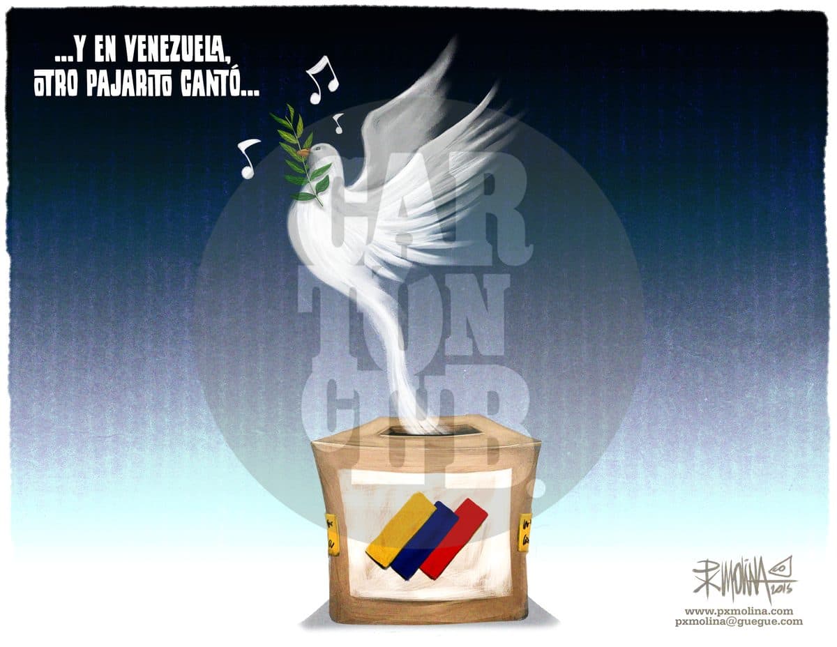 Y en Venezuela..., cartón de PxMolina