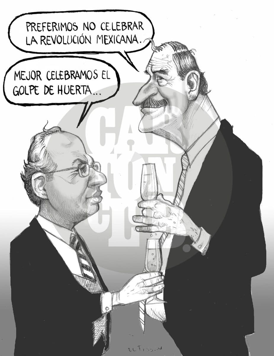 20 de Noviembre, cartón de El Fisgón