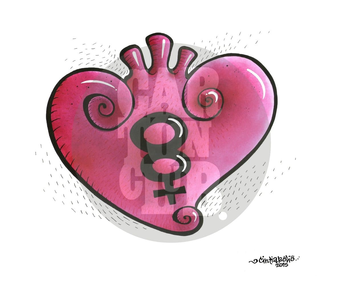 8 de marzo Día Internacional de las Mujeres, cartón de Cintia Bolio