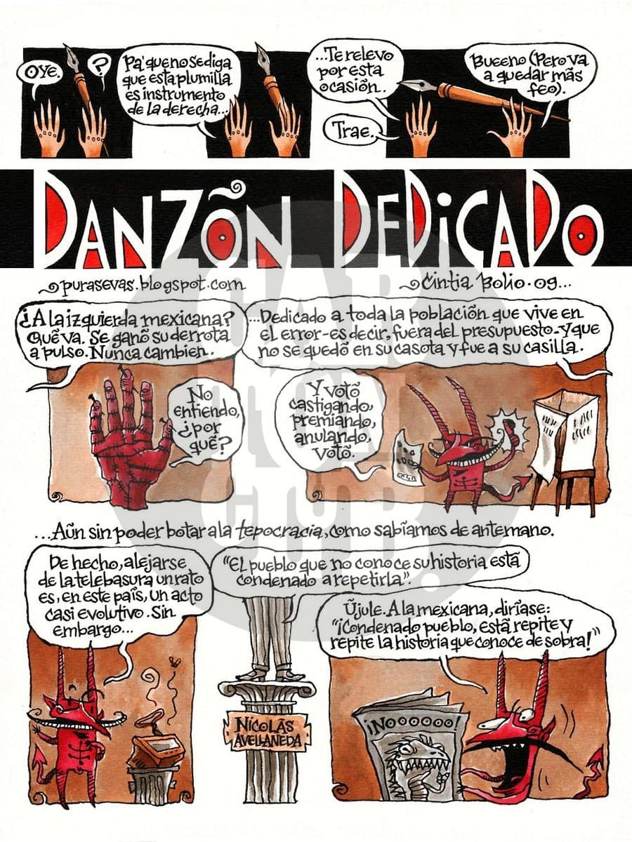 A mano izquierda 1a, cartón de Cintia Bolio