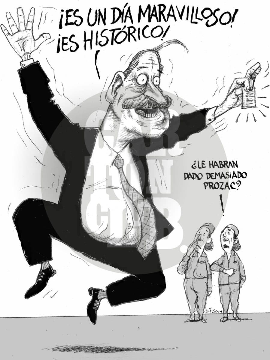 Acuerdito migratorio, cartón de El Fisgón