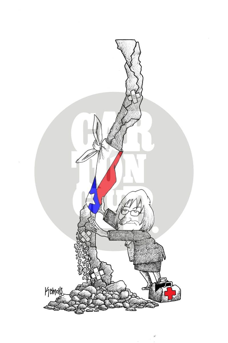 Arduo trabajo, cartón de Kemchs