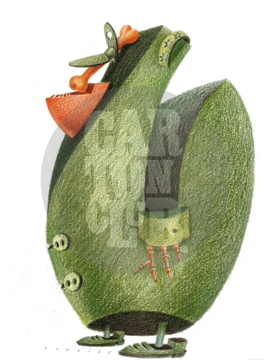 AUGUSTO PINOCHET, cartón de Turcios