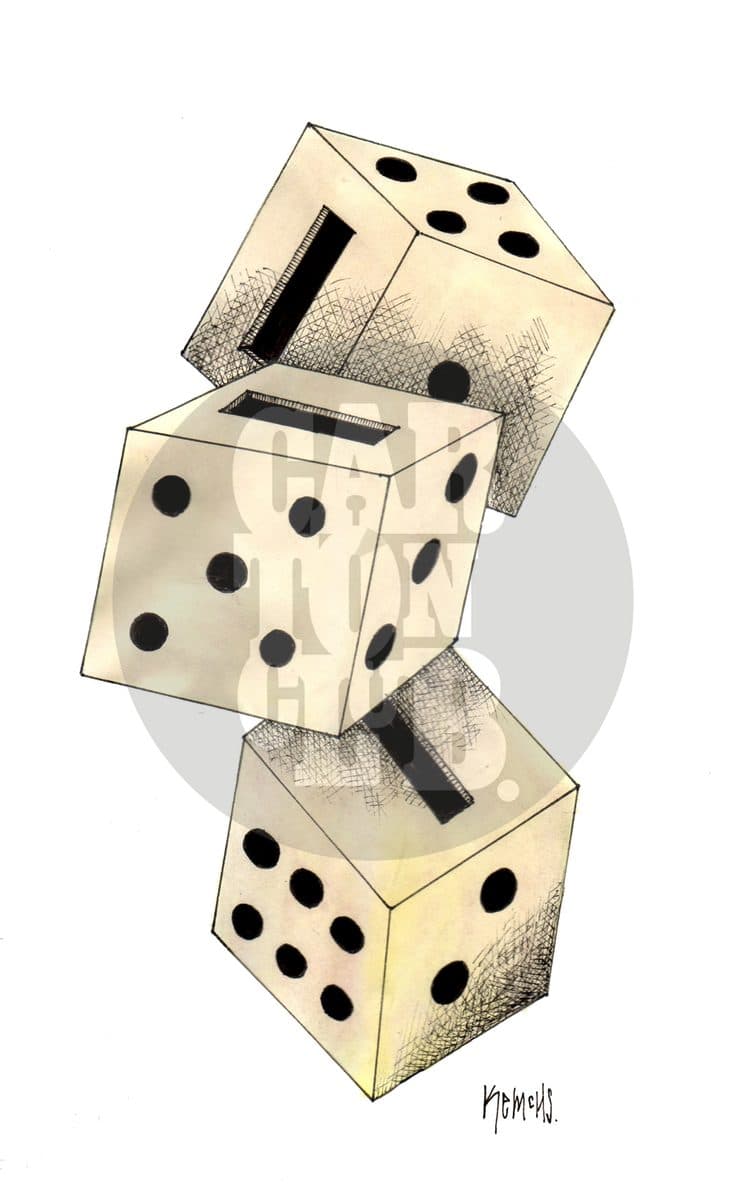 Azar político, cartón de Kemchs