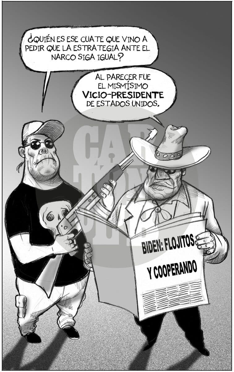 Balance de la visita, cartón de El Fisgón