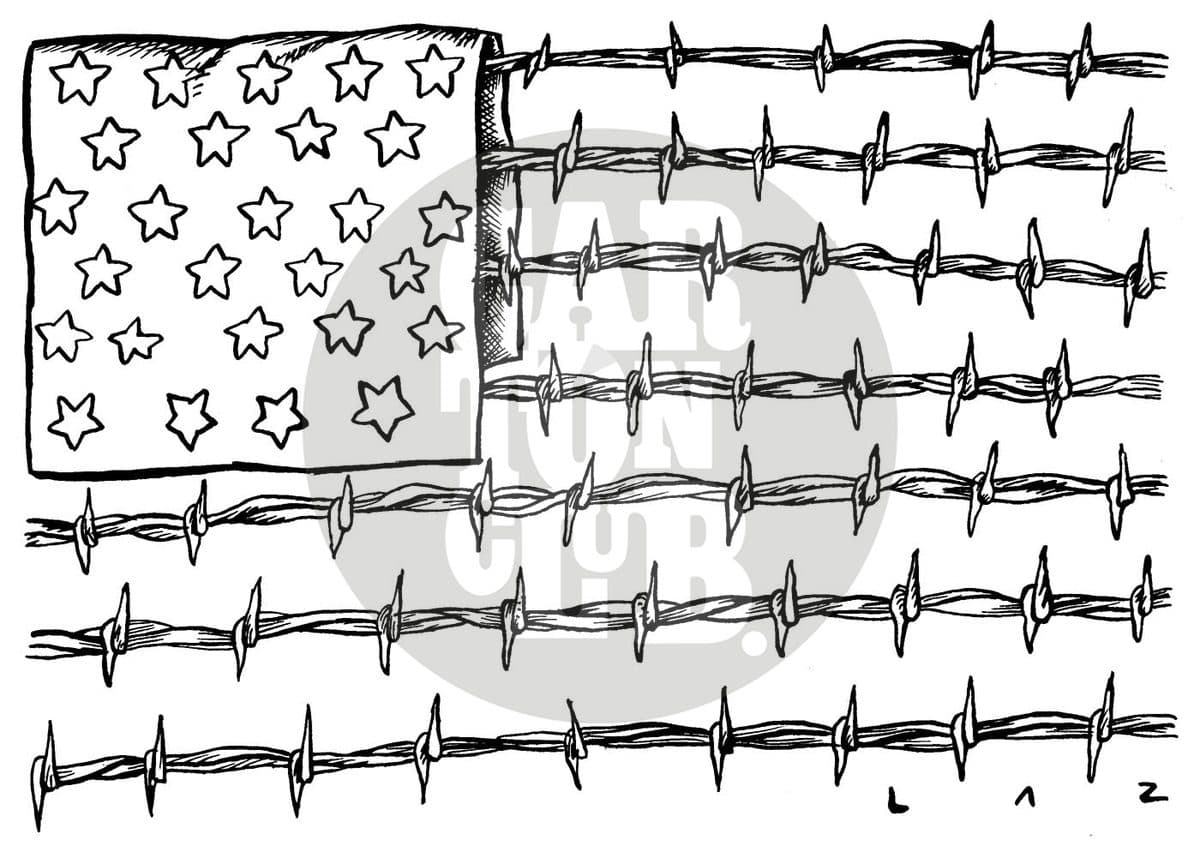 bandera, cartón de Laz
