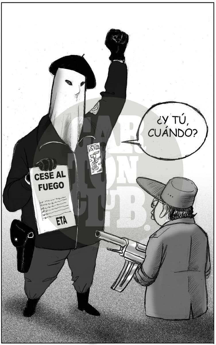 Basta de sangre, cartón de El Fisgón