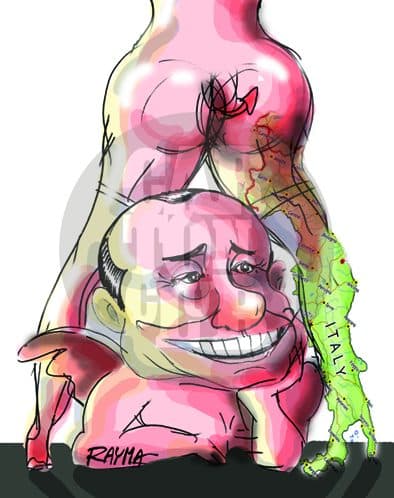 Berlusconi, cartón de Rayma