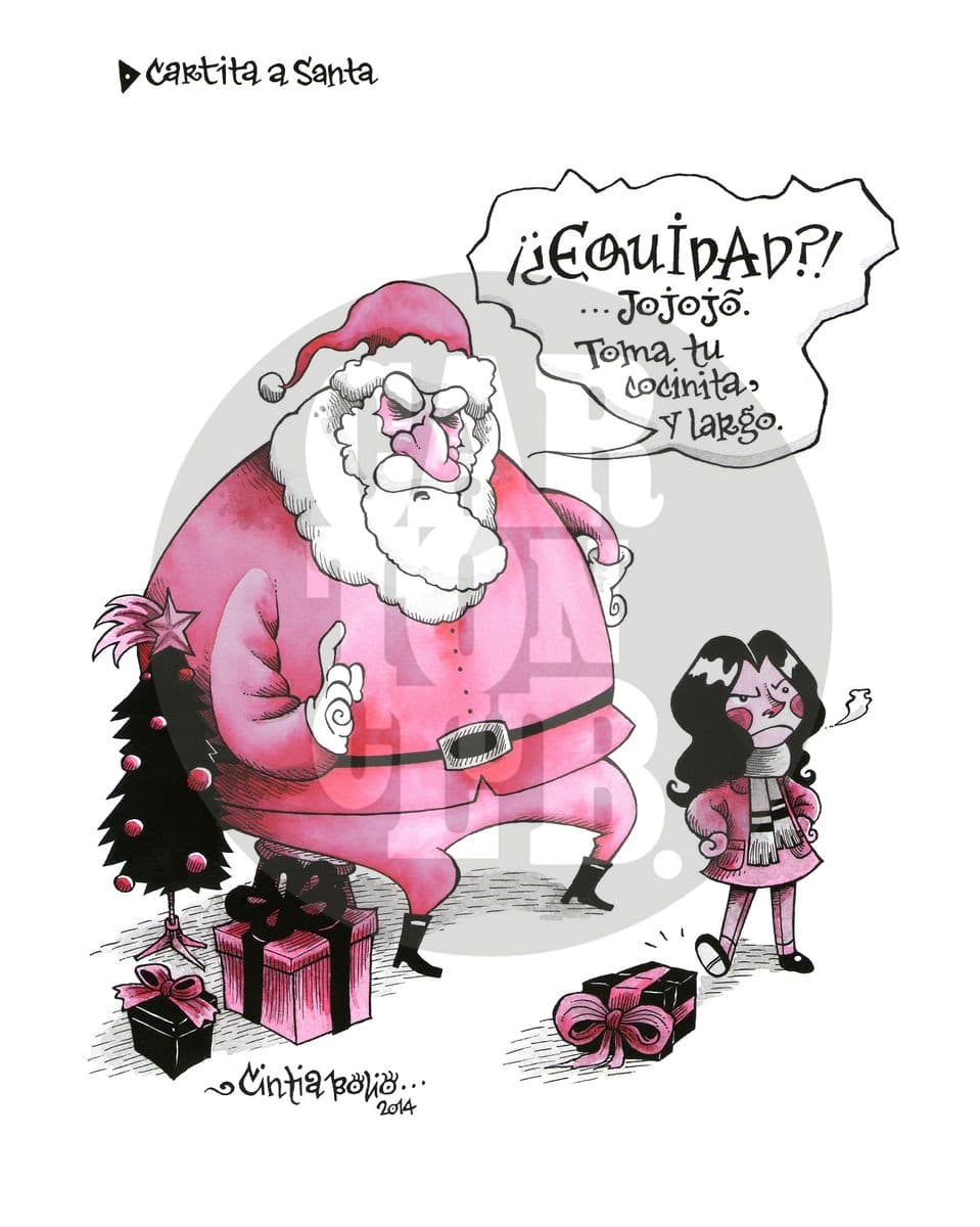 Cartita a Santa, cartón de Cintia Bolio