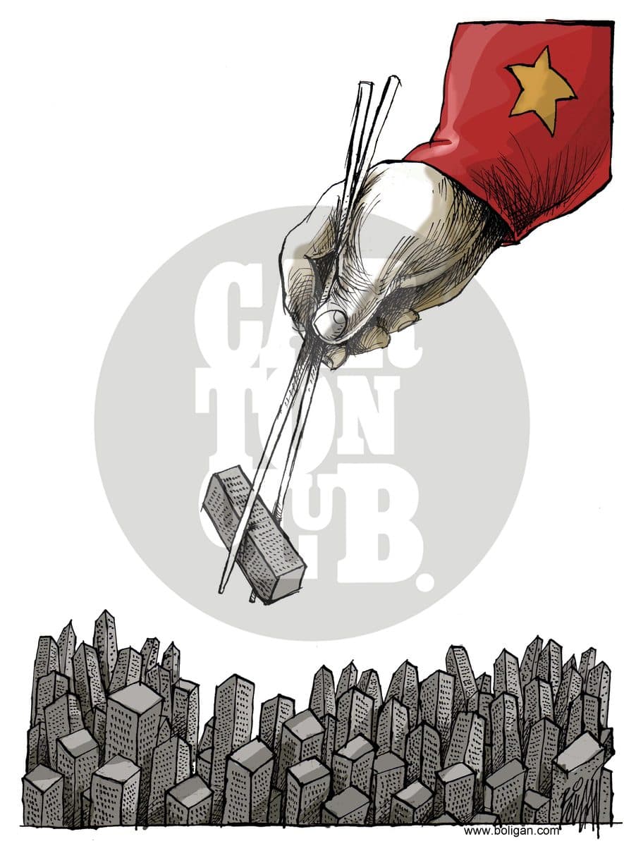 China crece, cartón de Ángel Boligán