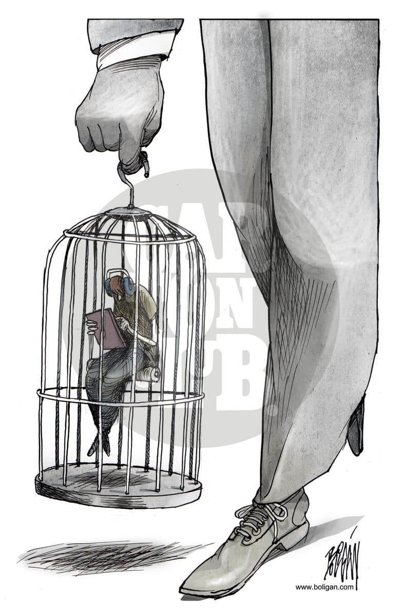 CiberDocil, cartón de Ángel Boligán