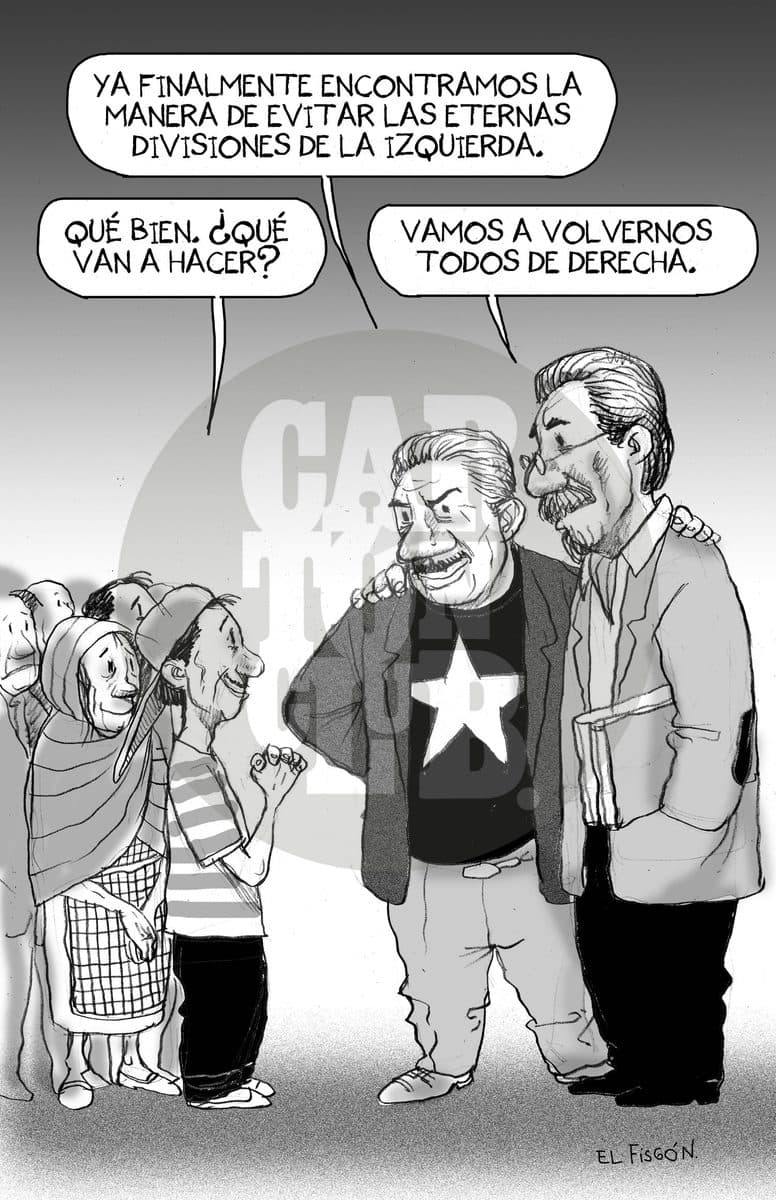 Coas de la Izquierda, cartón de El Fisgón