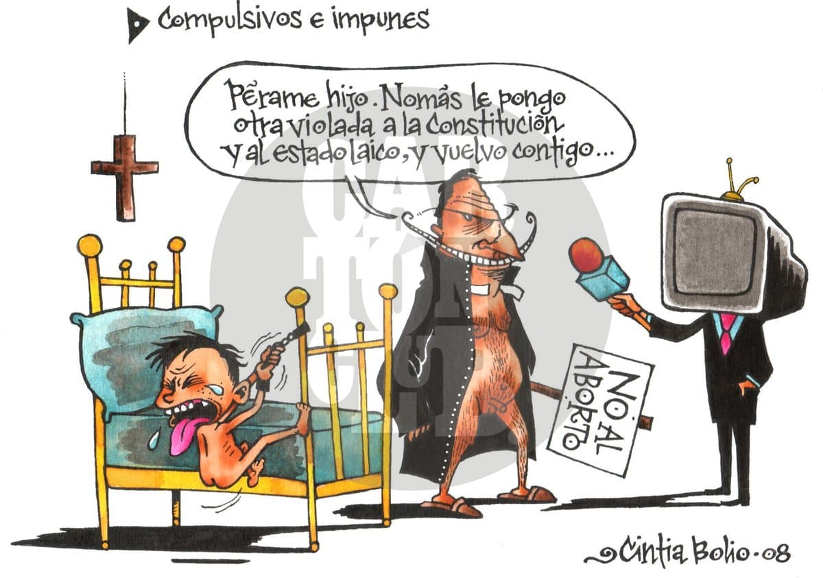 Compulsivos e impunes, cartón de Cintia Bolio