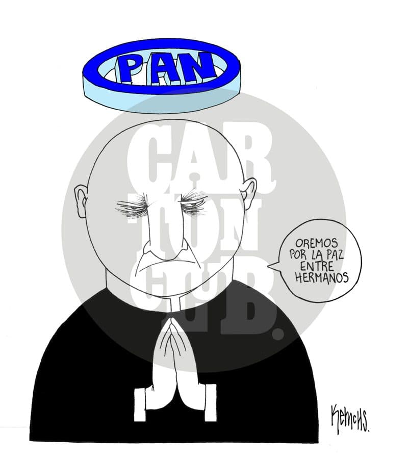 Conflicto partidista, cartón de Kemchs