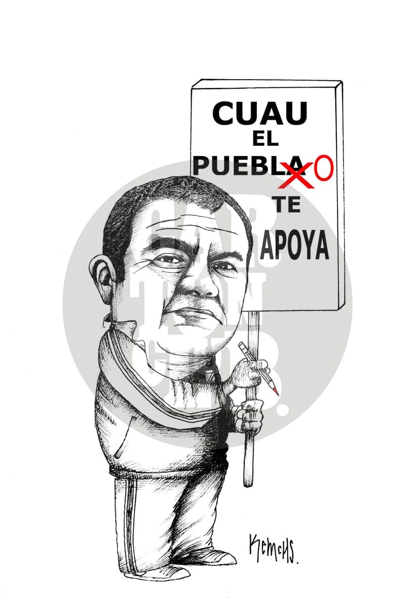 De futbolista a político, cartón de Kemchs