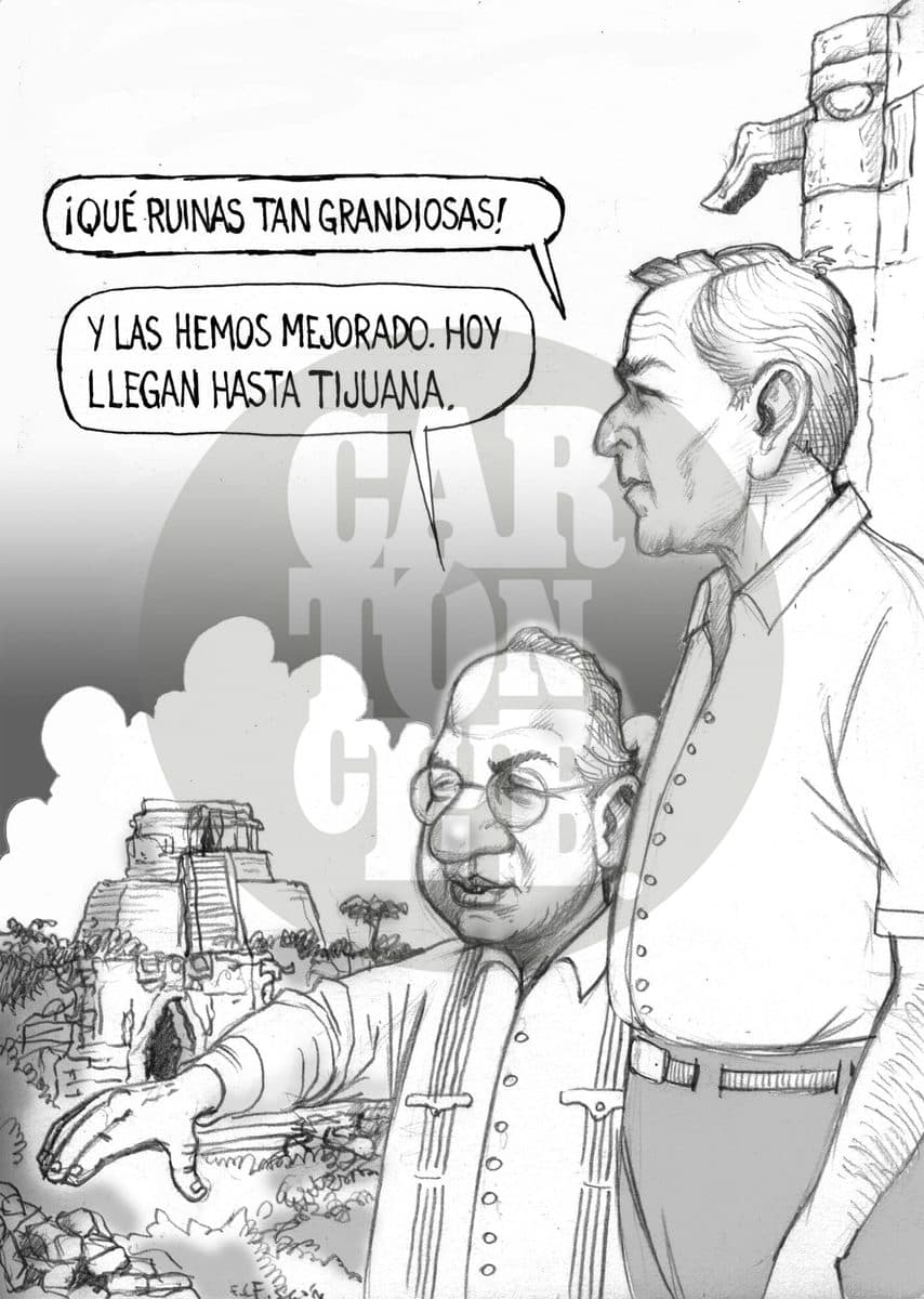De uxmal en peor, cartón de El Fisgón