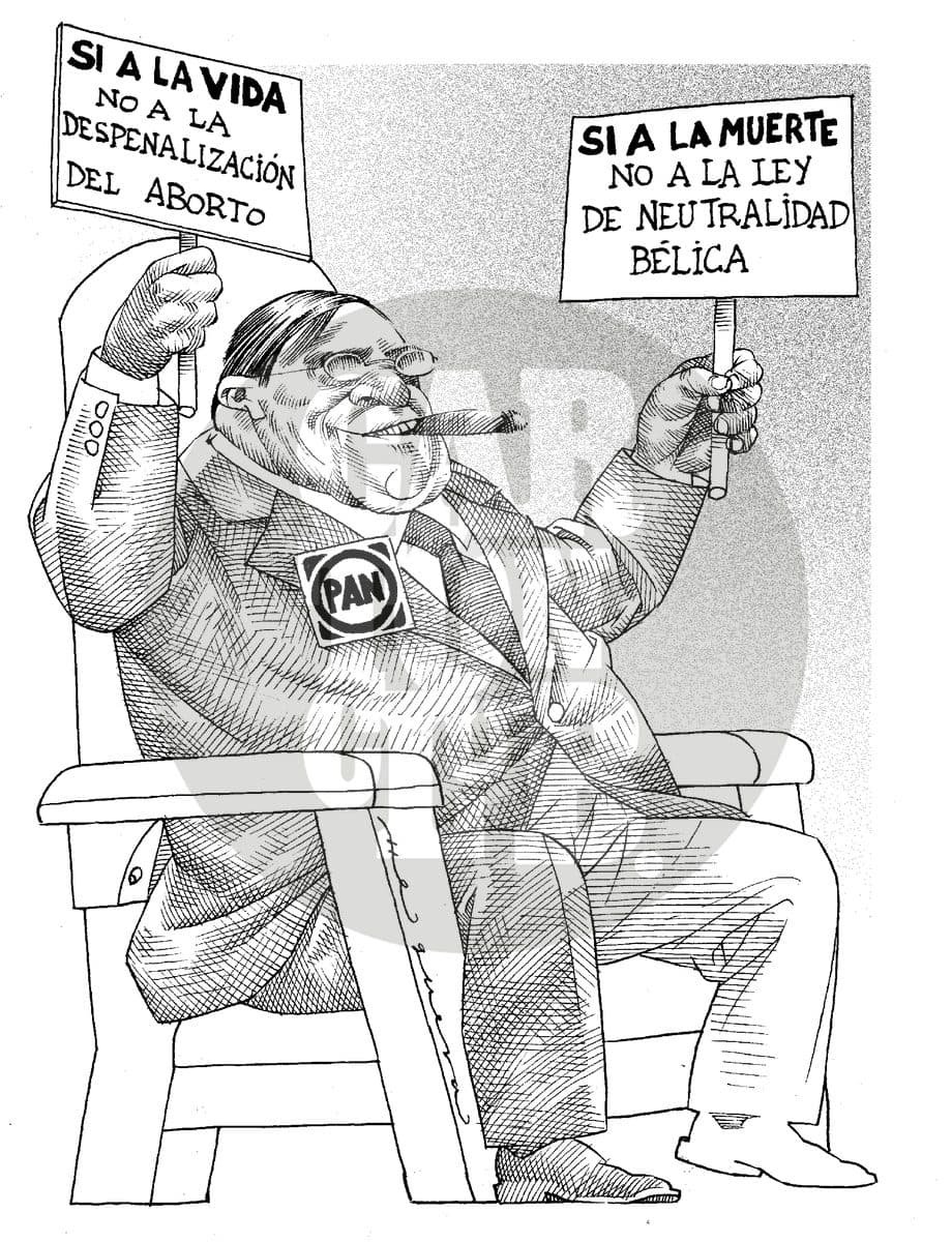 Doble moral, cartón de Helguera