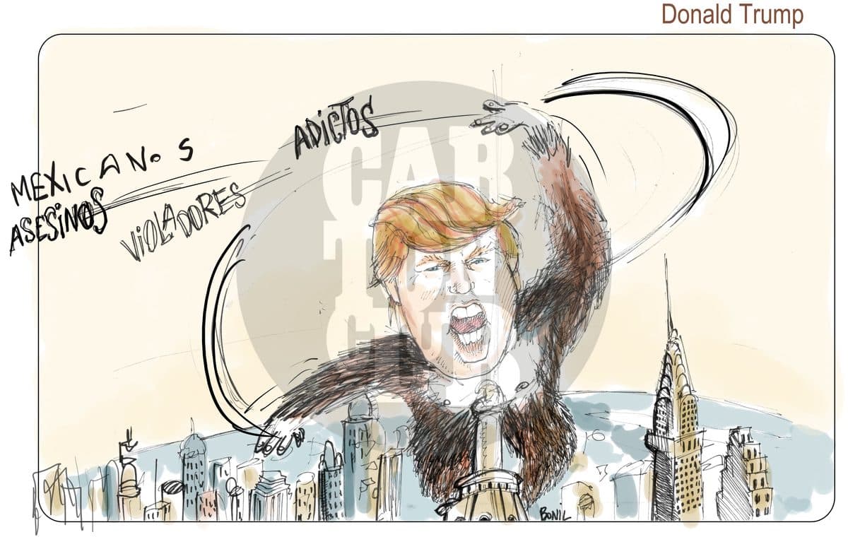 Donald Trump, cartón de Bonil