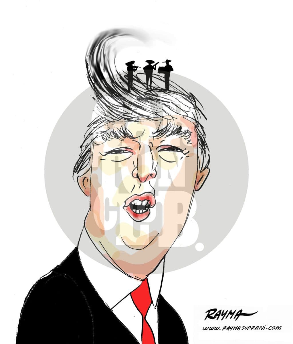 Donald Trump, cartón de Rayma