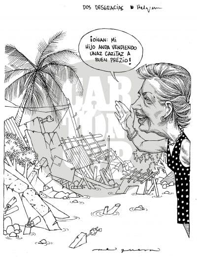 Dos desgracias, cartón de Helguera