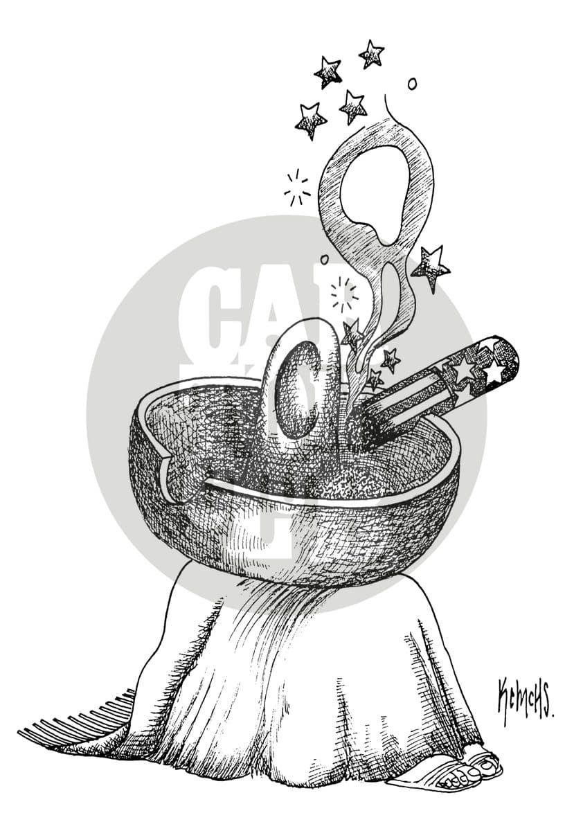 El cenicero gringo, cartón de Kemchs
