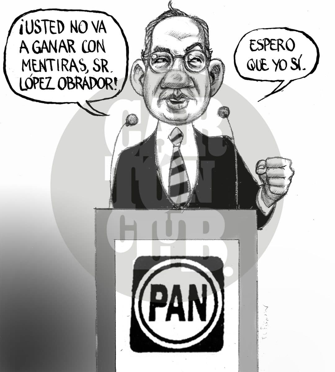 El Cuñado Incómodo, cartón de El Fisgón