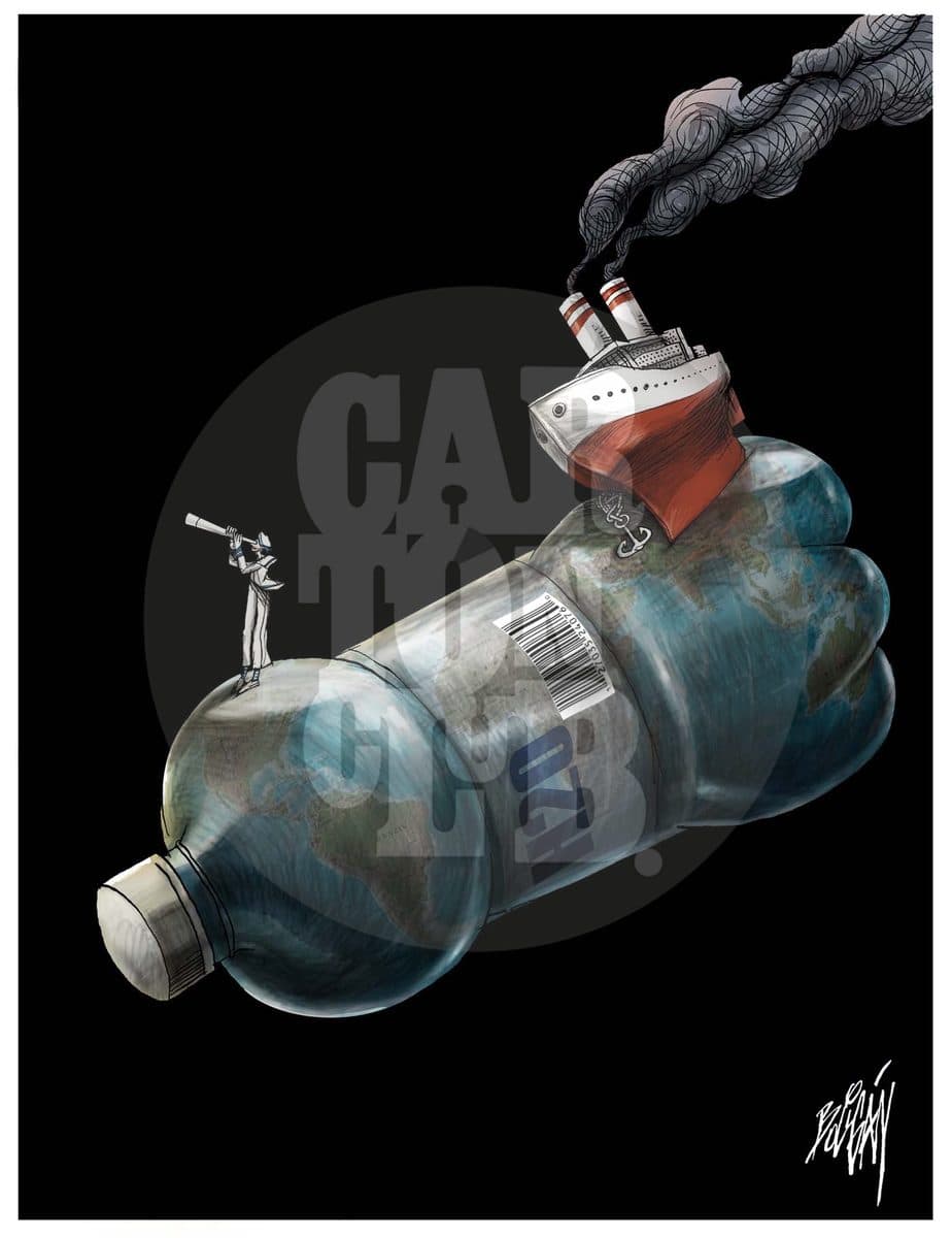 El negocio del agua, cartón de Ángel Boligán