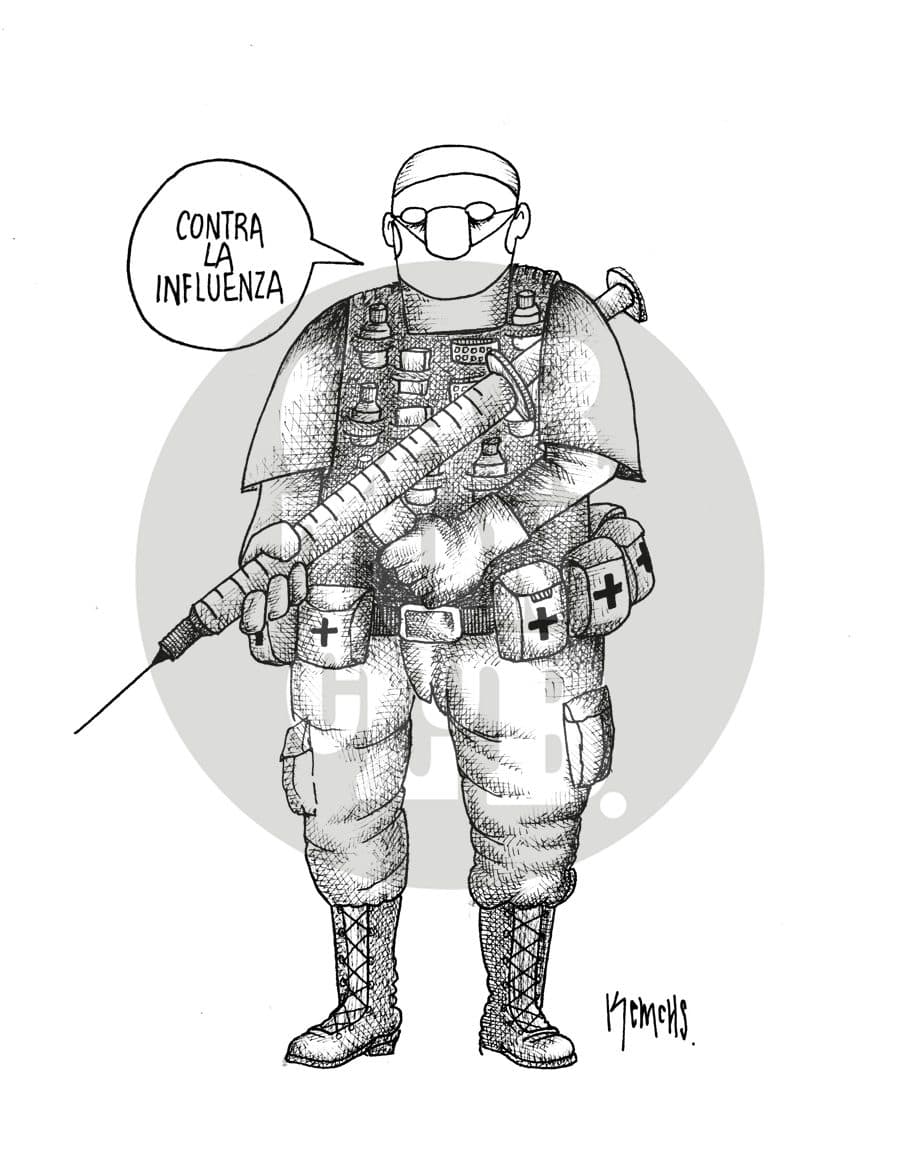 El otro ejerctio, cartón de Kemchs
