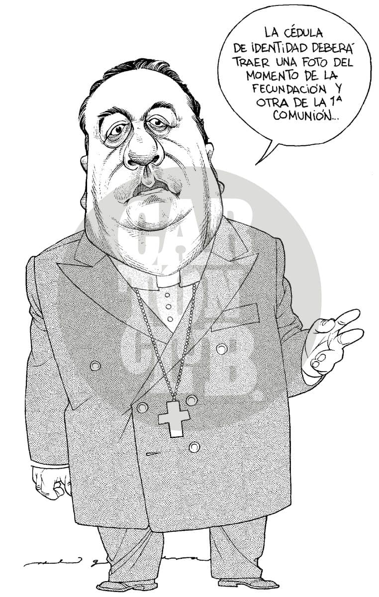 El policia de Dios, cartón de Helguera