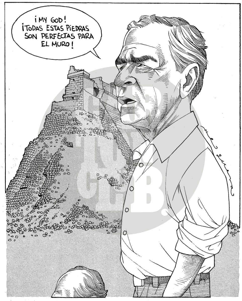 En Uxmal, cartón de Helguera