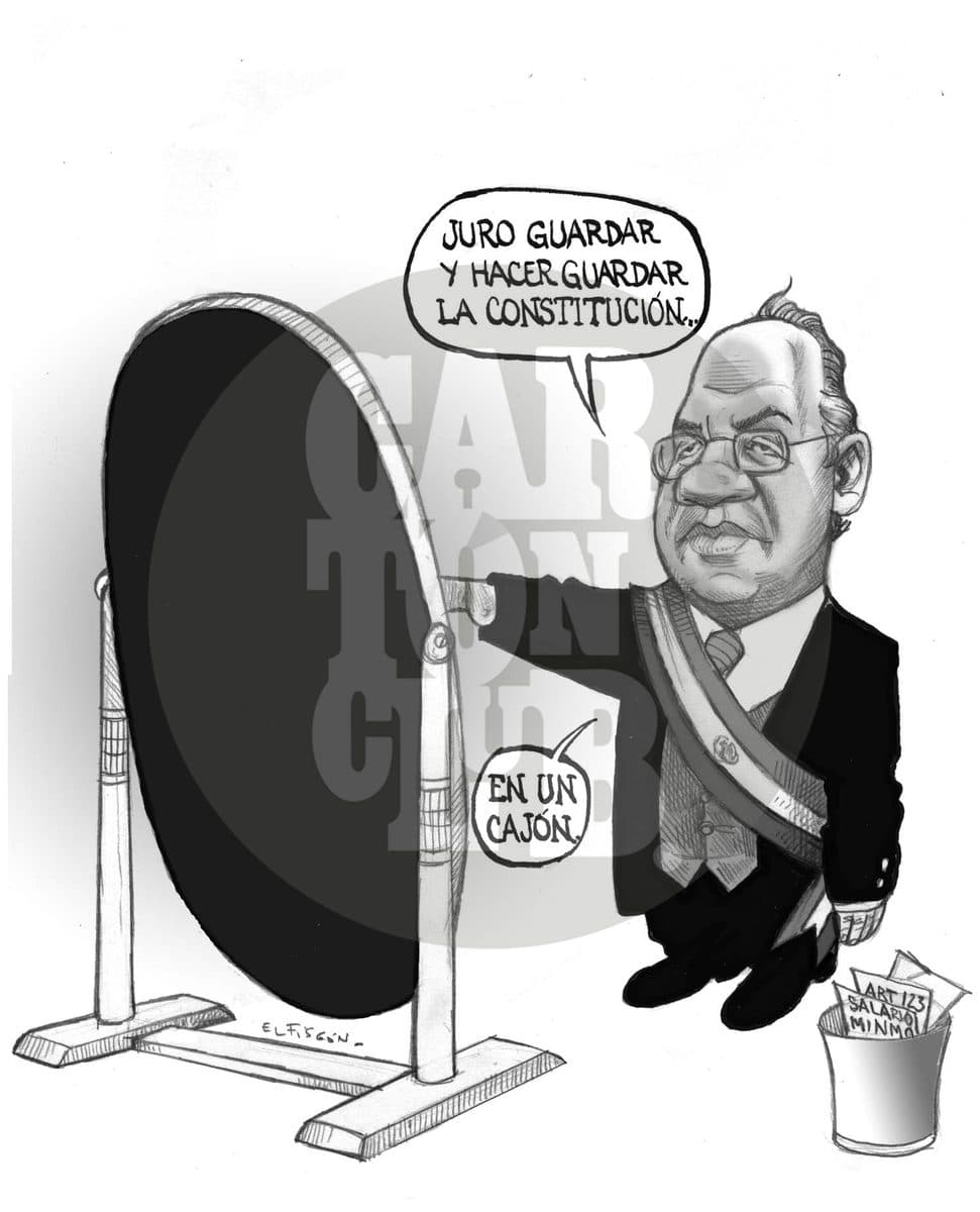 Ensayo, cartón de El Fisgón