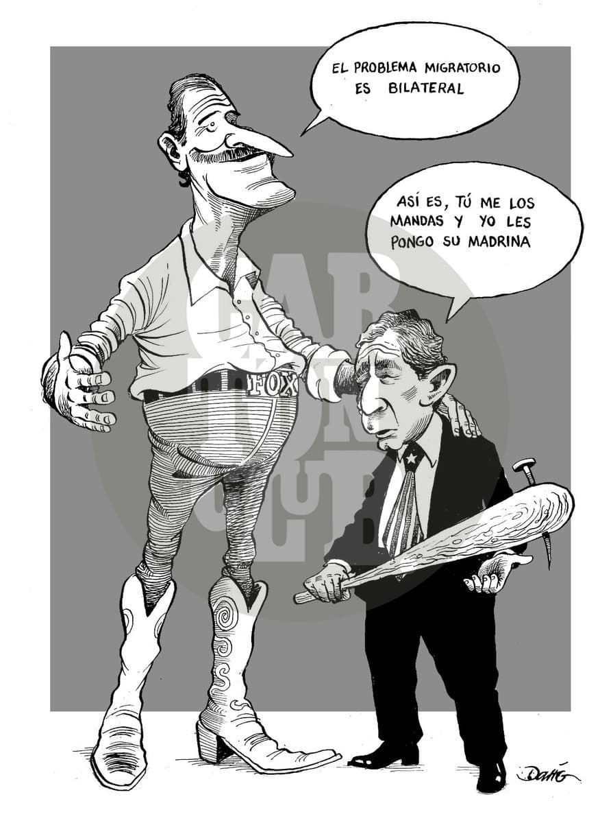 Entre cuates, cartón de Darío Castillejos