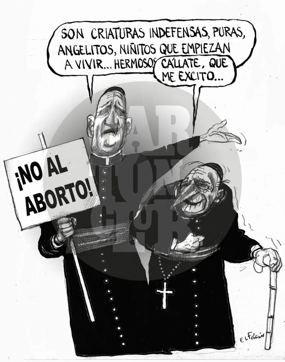 Esa doble moral, cartón de El Fisgón