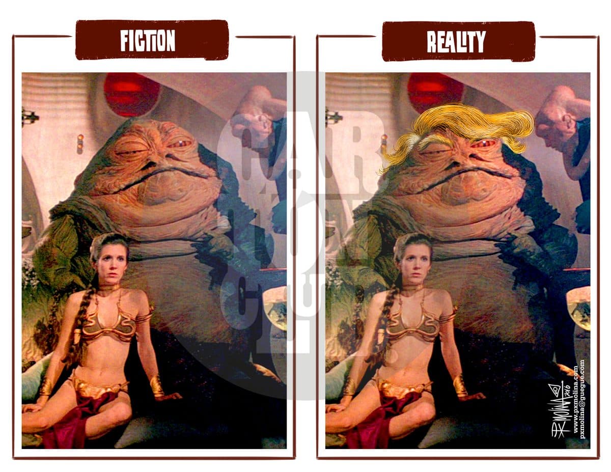 Fiction VS Reality, cartón de PxMolina