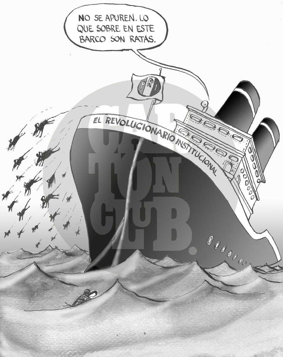 Fuga masiva, cartón de El Fisgón