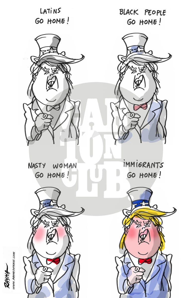 Go home, cartón de Rayma