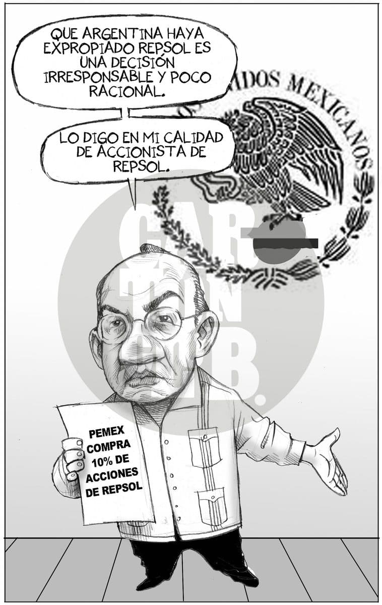 Hablo el muy responsable, cartón de El Fisgón