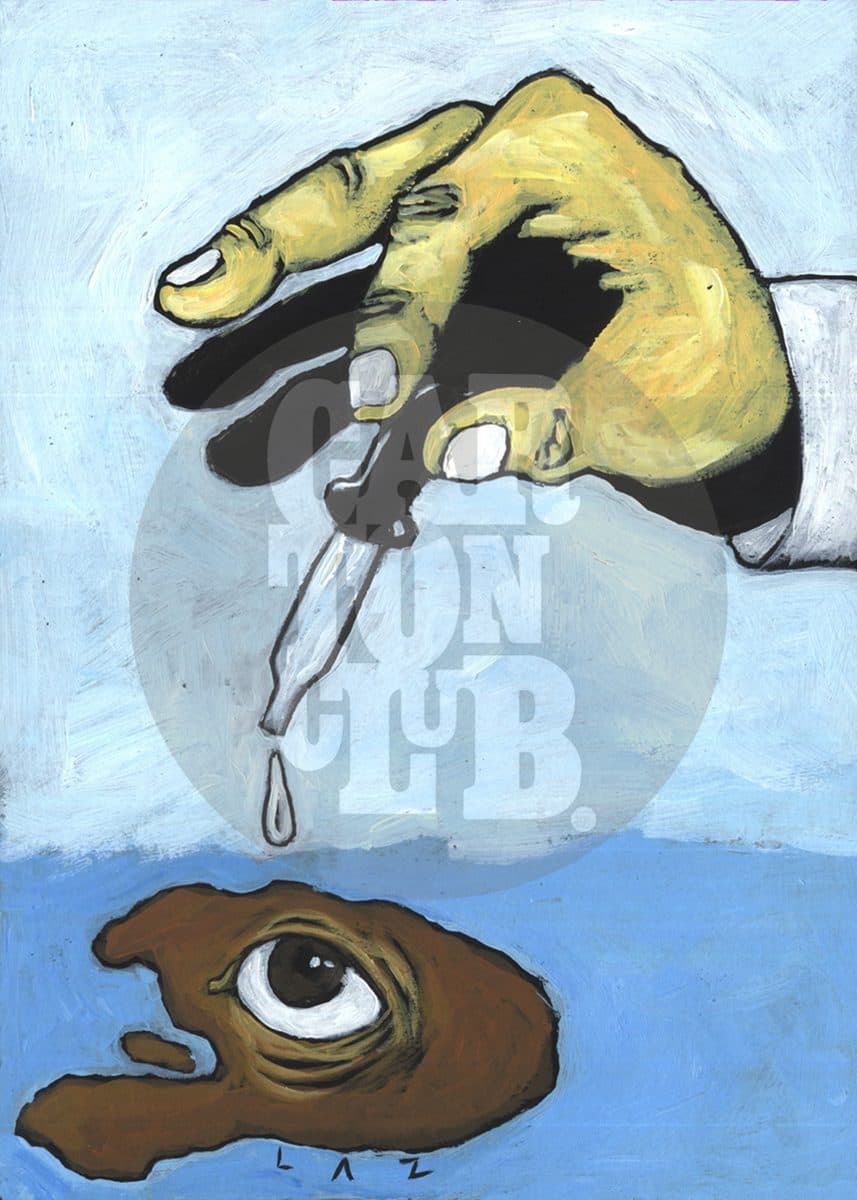 haití, cartón de Laz