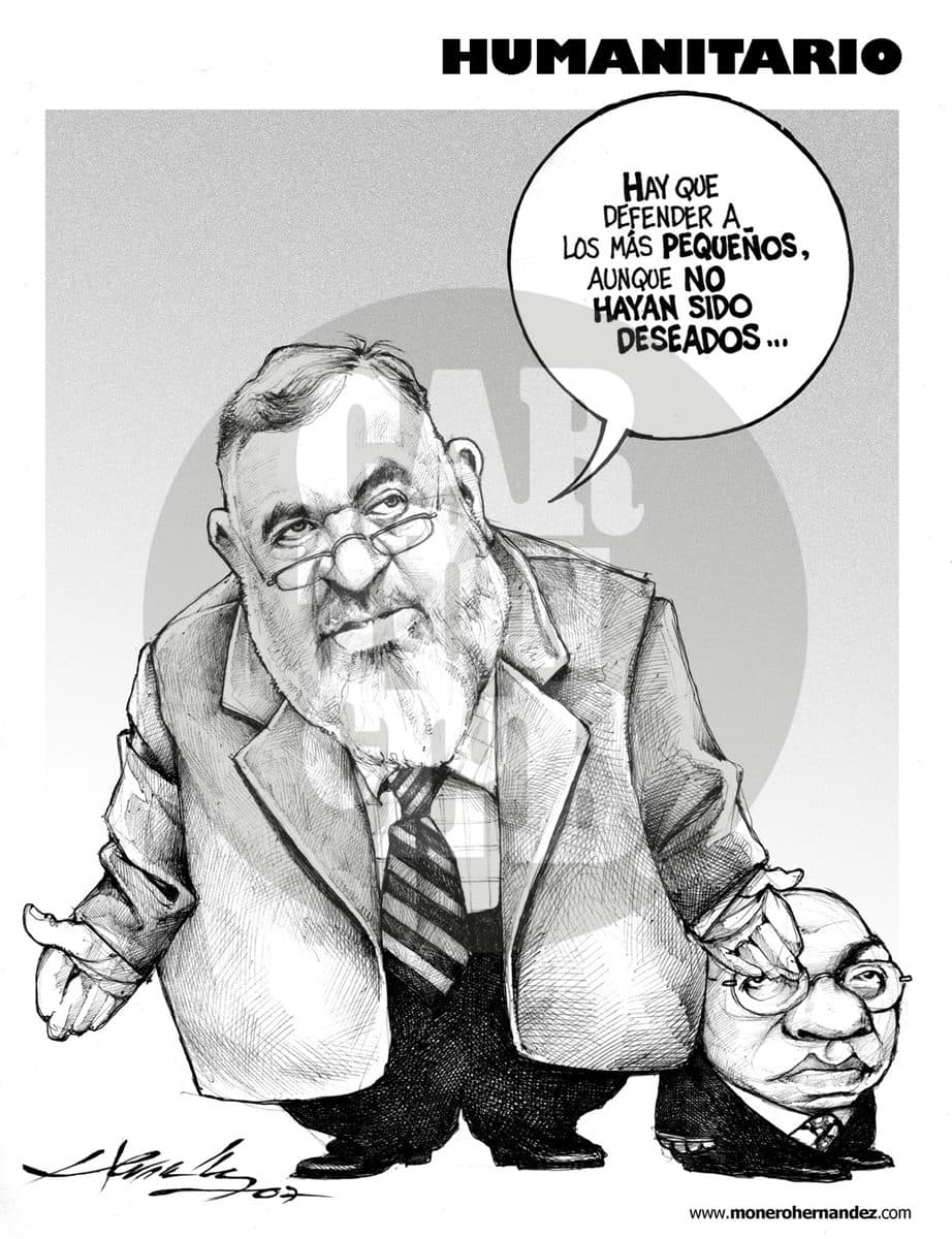 Humanitario, cartón de Hernández