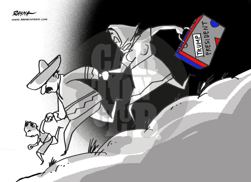 Iinmigrants in USA, cartón de Rayma