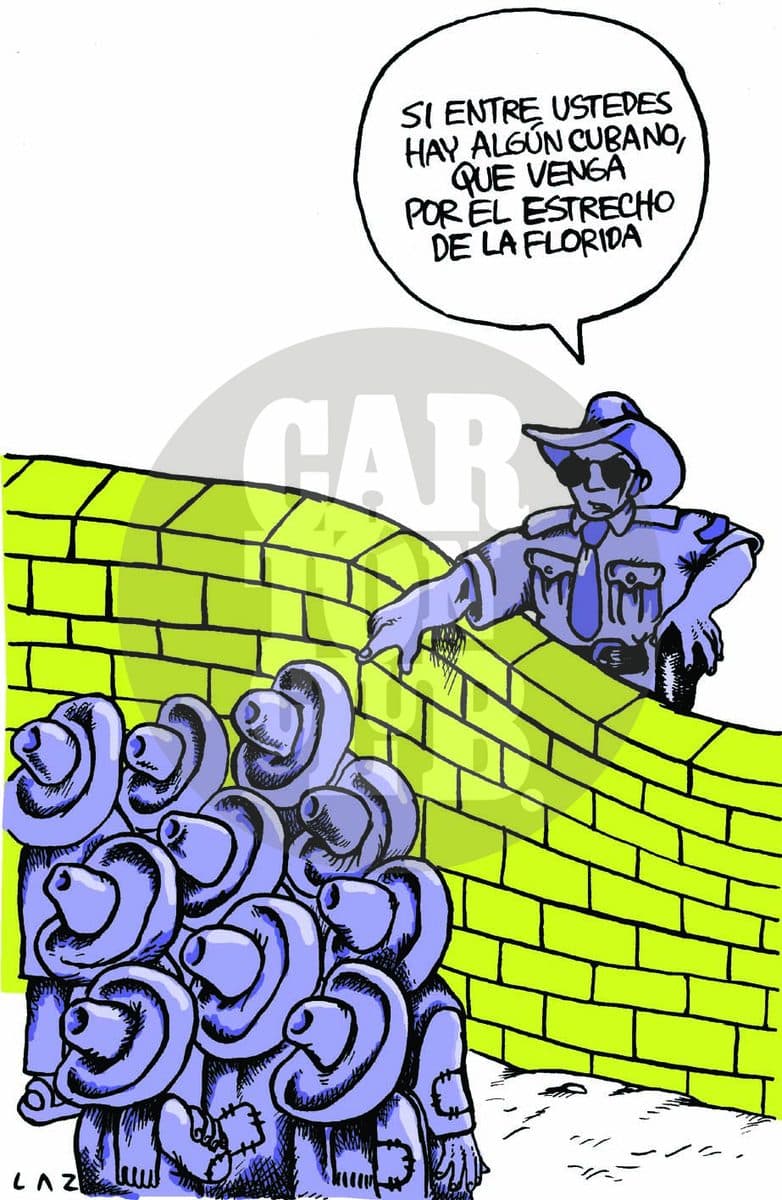 Inmigrantes, cartón de Laz