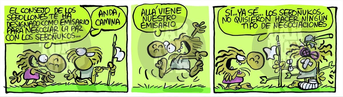 kromañónicas emisario, cartón de Laz